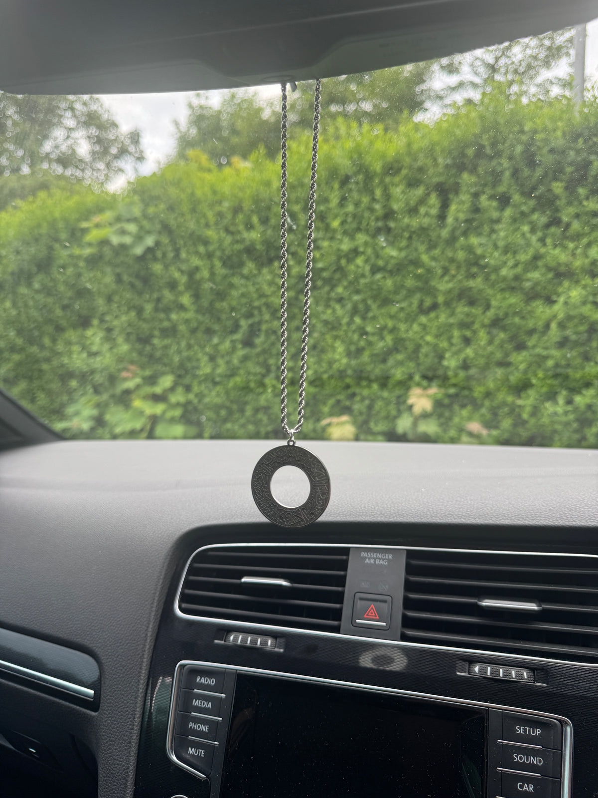 Dua Al Safar Islamic Car Keychain Hanging Ornament Black Arabic Travel Dua Protection Accessory Muslim Gift for Cars and New Drivers