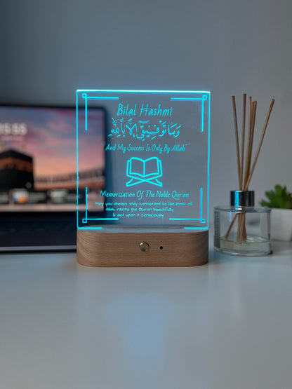 Personalised Quran completion Gift, Hifz Completion , Islamic Graduation Frame, Quran Completion lamp, Islamic Gifts, Eid Gift Him Her