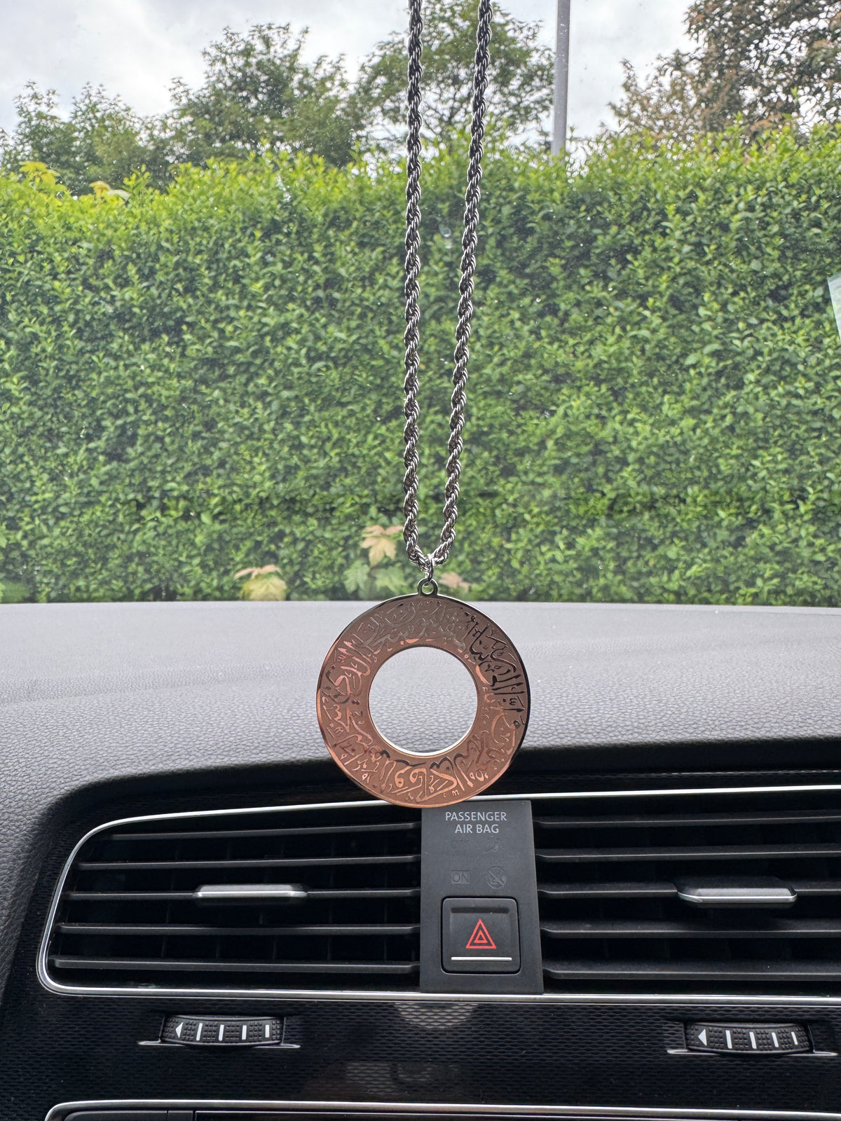 Dua Al Safar Islamic Car Keychain Hanging Ornament Black Arabic Travel Dua Protection Accessory Muslim Gift for Cars and New Drivers