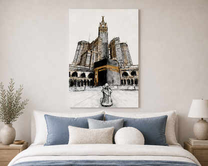 Sacred Islamic Landmarks Canvas Set – Modern Mosque Wall Art