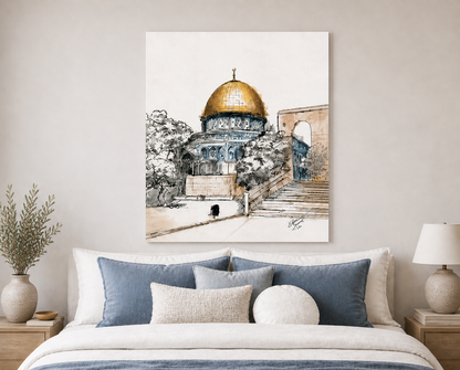Sacred Islamic Landmarks Canvas Set – Modern Mosque Wall Art