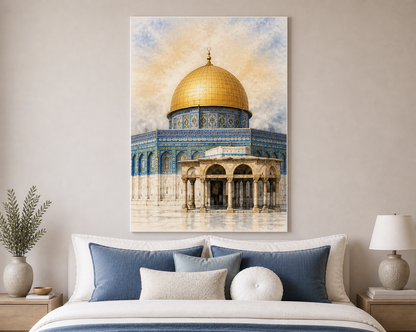 Modern Islamic Canvas Wall Art – Sacred Islamic Places Trio