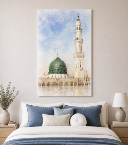 Modern Islamic Canvas Wall Art – Sacred Islamic Places Trio