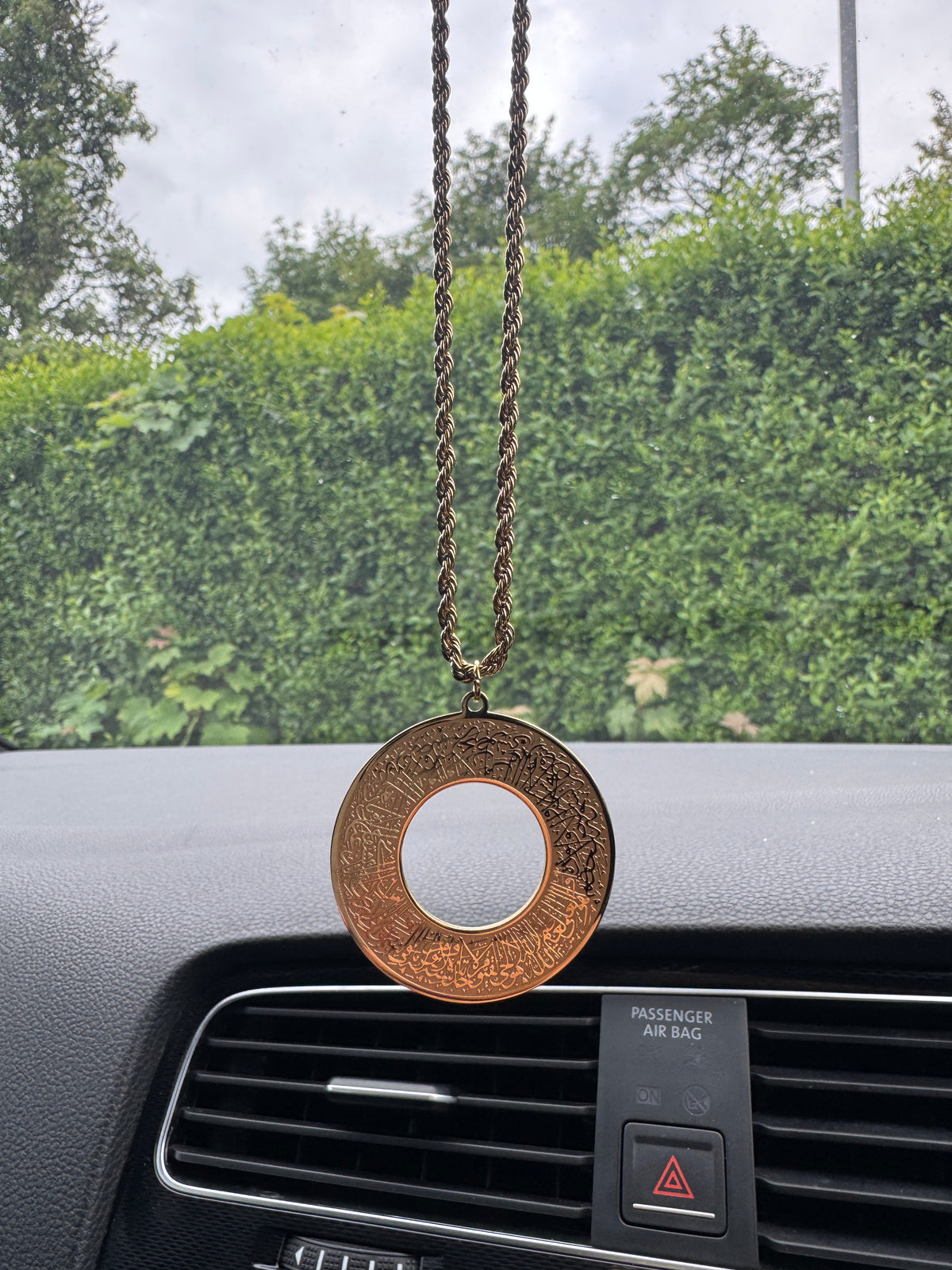 Ayat Ul Kursi Islamic Car Hanging Ornament Black Arabic Protection Dua Car Accessory Gift for Cars and New Drivers Mirror Hanging Decor Gift