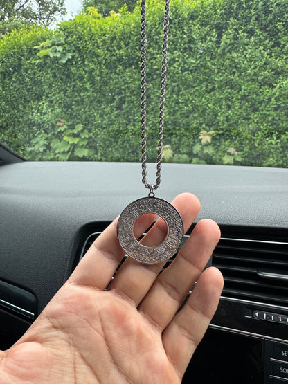 Ayat Ul Kursi Islamic Car Hanging Ornament Black Arabic Protection Dua Car Accessory Gift for Cars and New Drivers Mirror Hanging Decor Gift