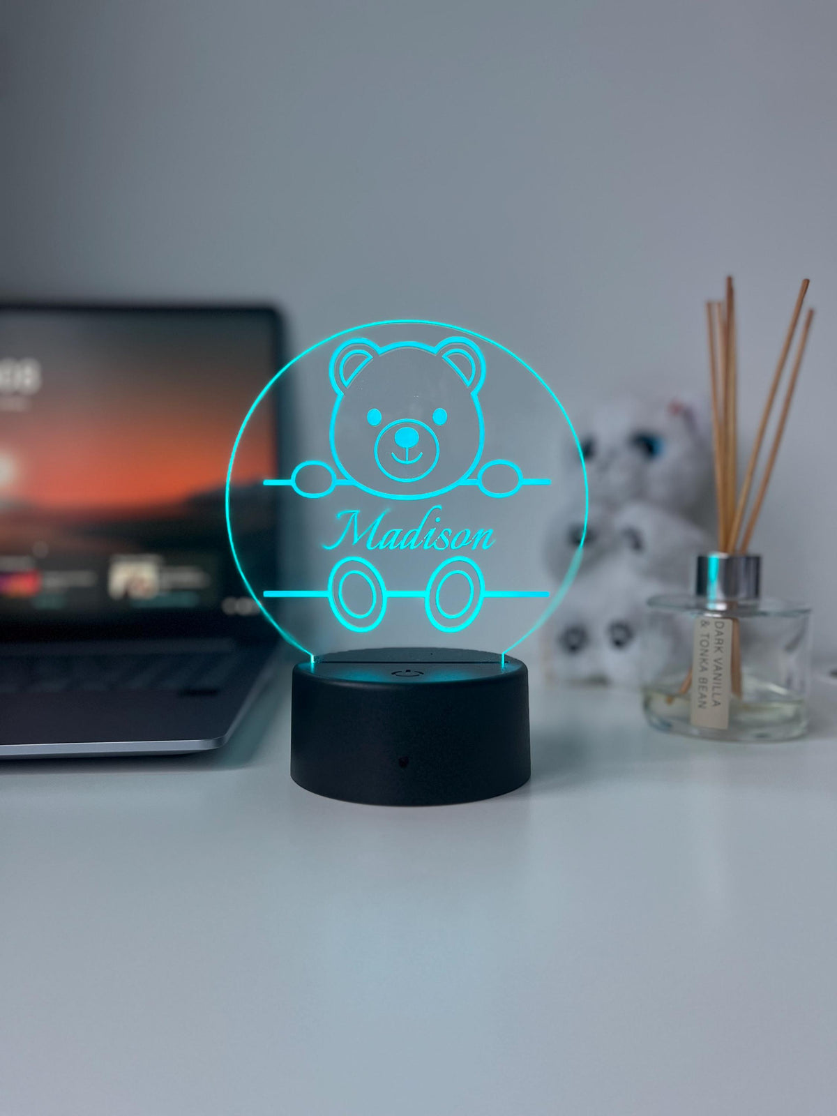 Personalised Baby Name LED Night Light | Custom Teddy Bear Lamp for Nursery & Kids Room | Newborn Gift, Baby Shower, Bedroom Decor