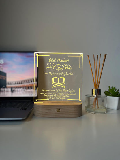 Personalised Quran completion Gift, Hifz Completion , Islamic Graduation Frame, Quran Completion lamp, Islamic Gifts, Eid Gift Him Her